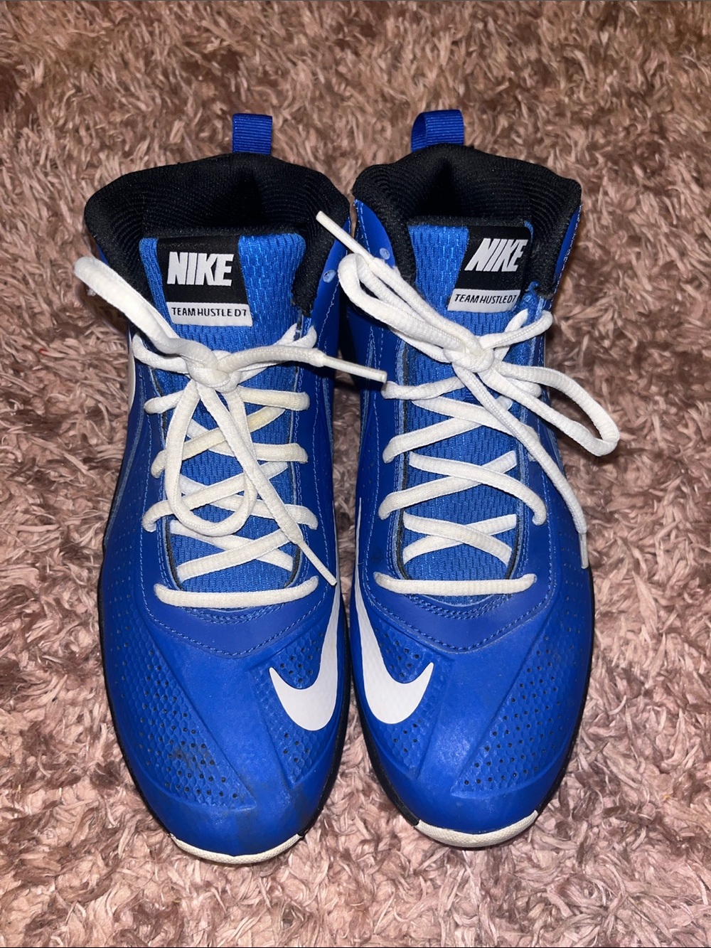 Nike Kids Blue and White High-Top Sneakers